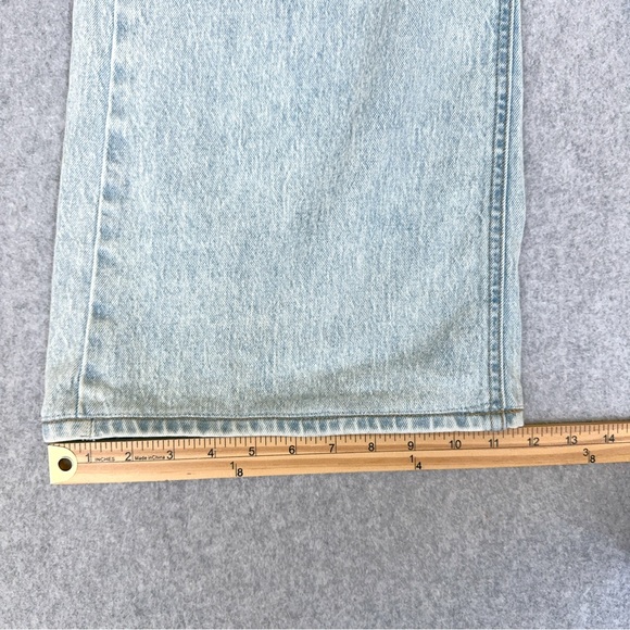 Old Navy Wide Leg Jeans Womens 4 Sky Hi A Line Blue Light Wash Denim Baggy READ - Picture 15 of 15